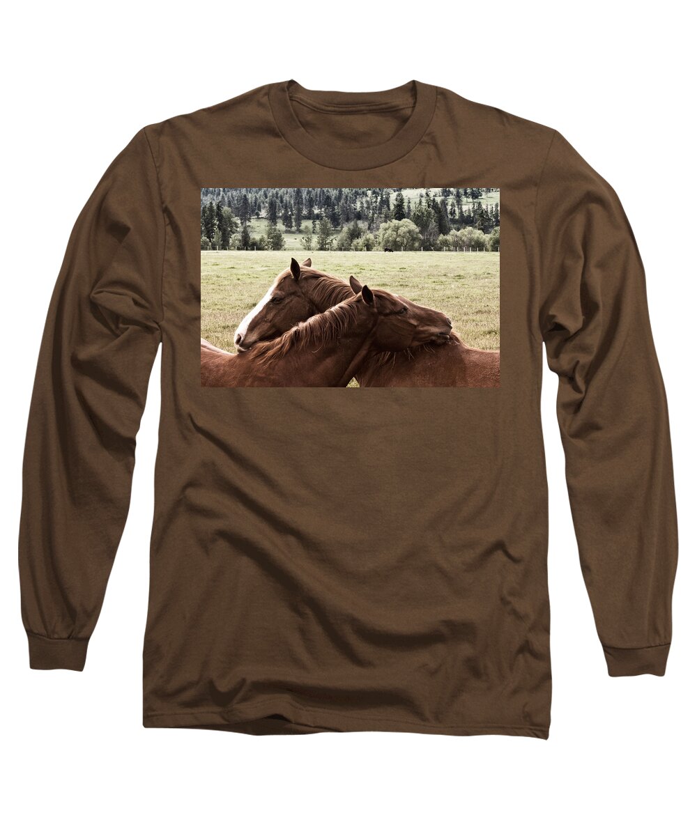 Hug Long Sleeve T-Shirt featuring the photograph The Hug by Monte Arnold