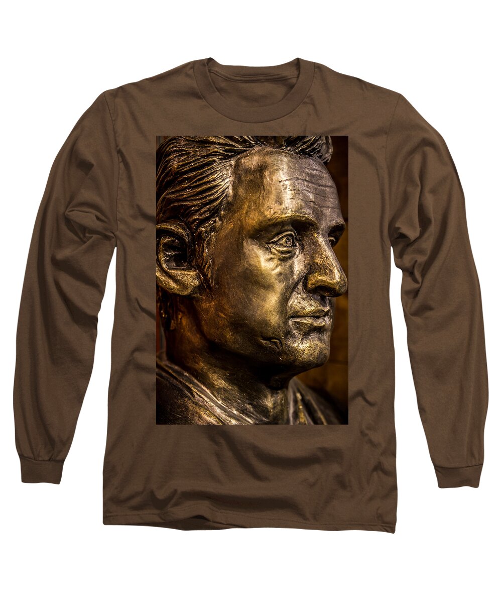 Johnny Cash Long Sleeve T-Shirt featuring the photograph The Man in Black by Ron Pate