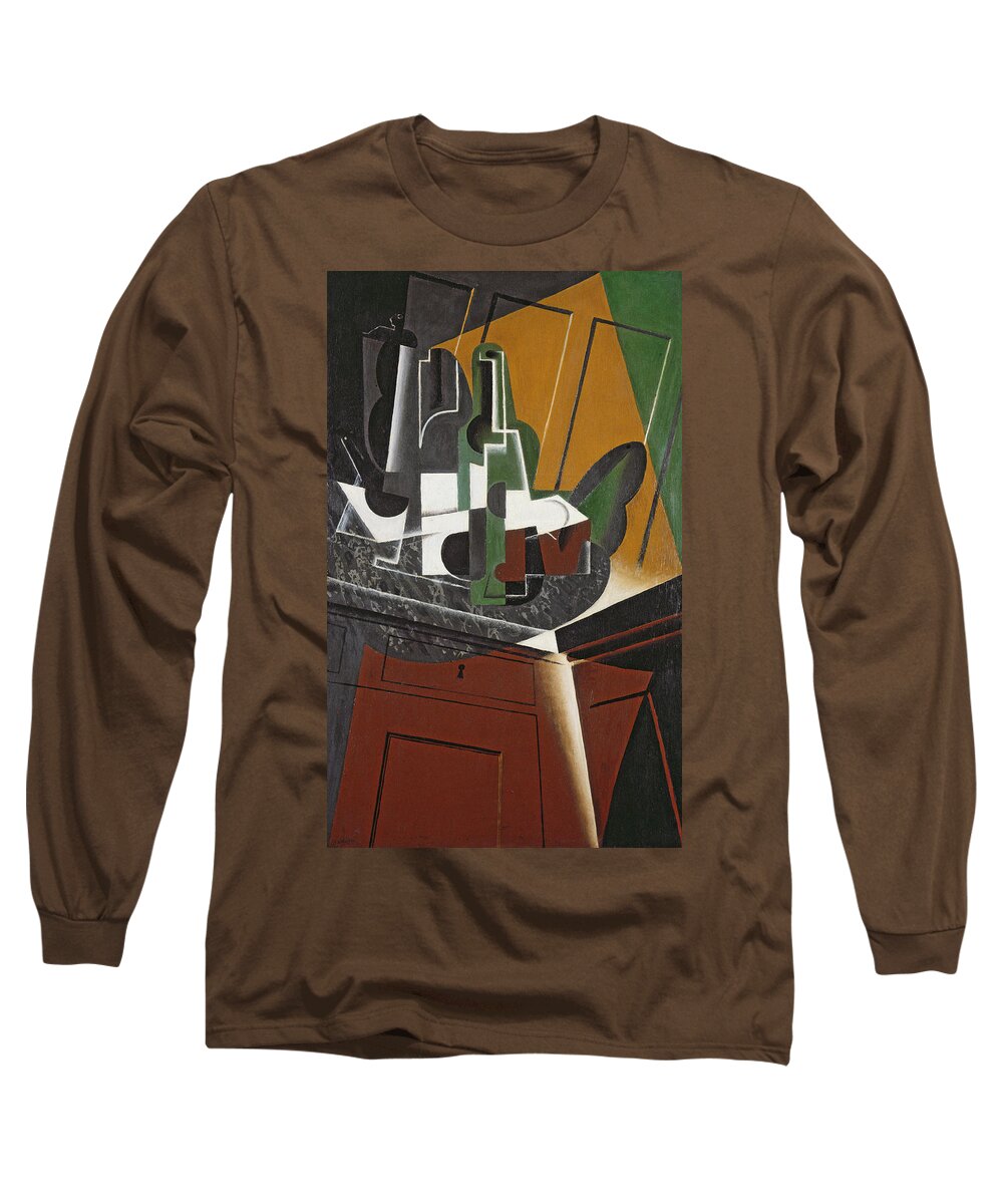 Cubist Long Sleeve T-Shirt featuring the photograph The Sideboard, 1917 Oil On Plywood by Juan Gris