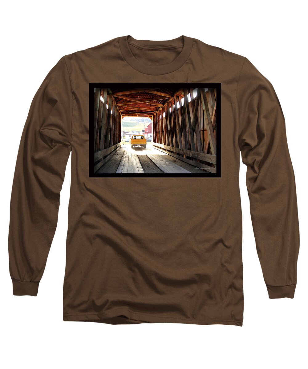 Covered Bridge Long Sleeve T-Shirt featuring the photograph TIme Portal by PJQandFriends Photography