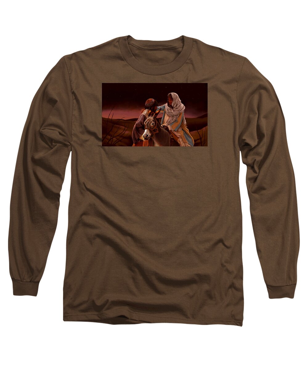 Religious Long Sleeve T-Shirt featuring the painting Together by Hans Neuhart