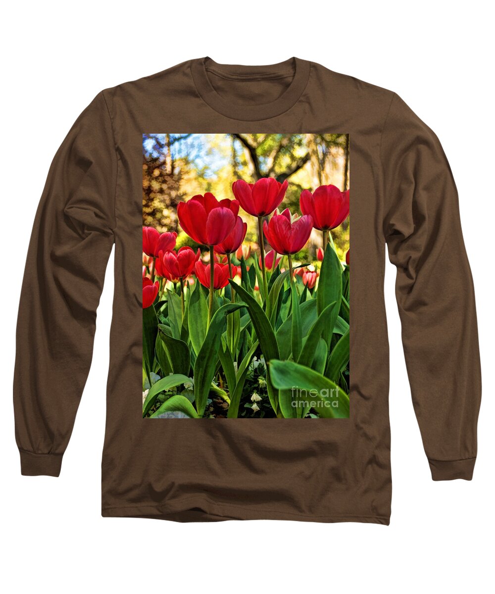 Tulips Long Sleeve T-Shirt featuring the photograph Tulip Time by Peggy Hughes