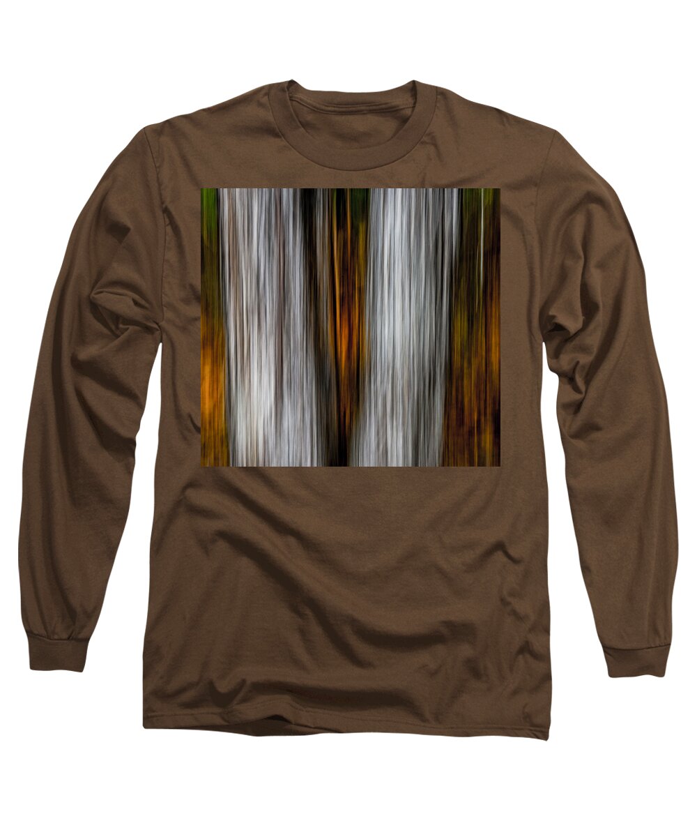 Abstracts Long Sleeve T-Shirt featuring the photograph Twin trunks by Darryl Dalton