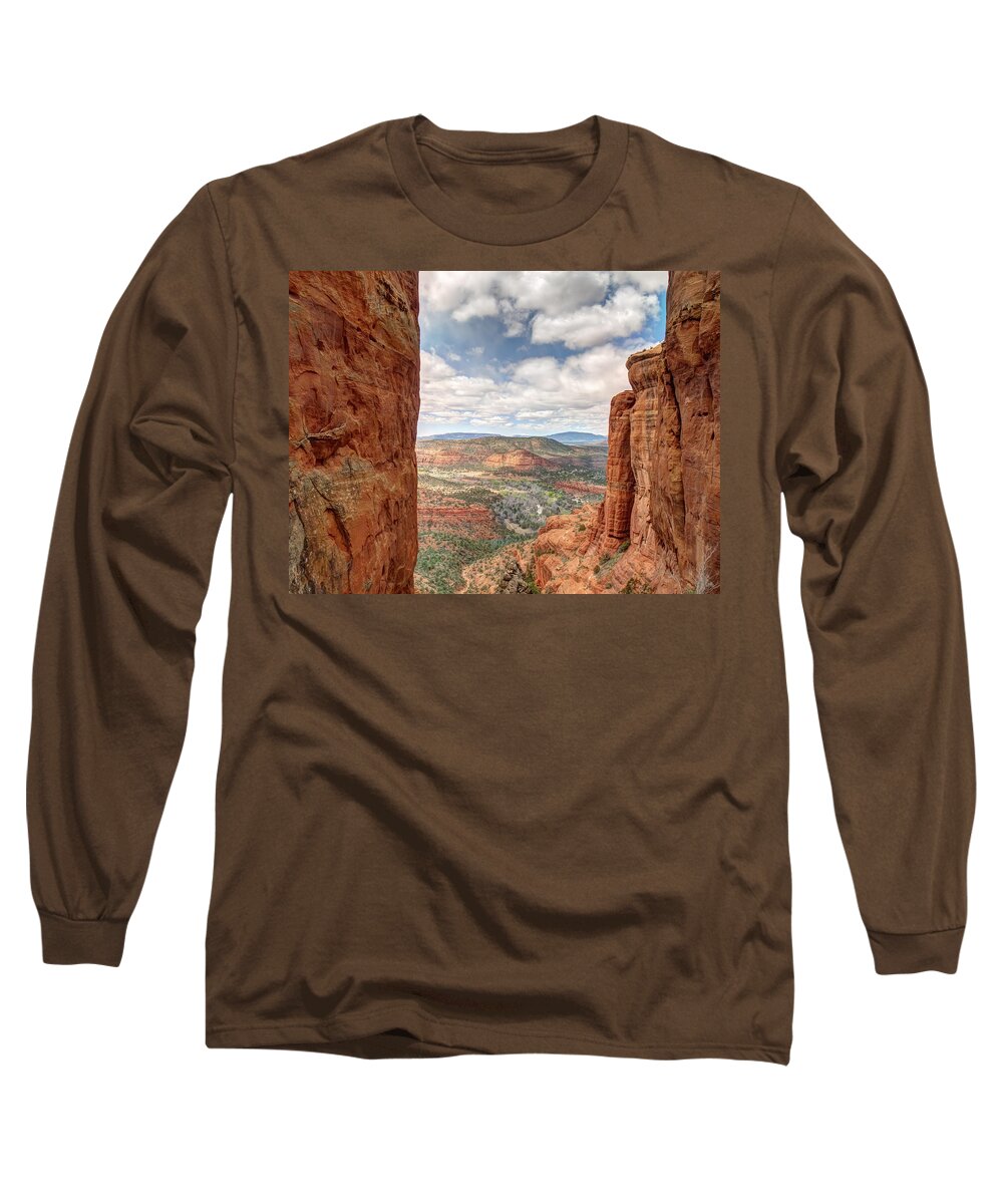 Cathedral Rock Long Sleeve T-Shirt featuring the photograph View from the Cathedral by Joshua House