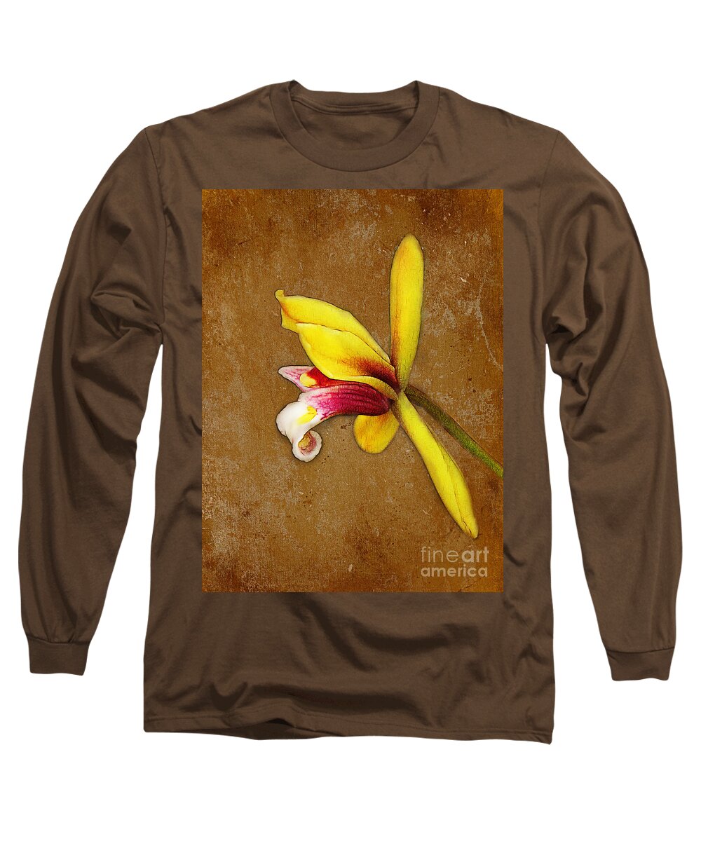 Vintage Long Sleeve T-Shirt featuring the photograph Vintage Orchid by Judi Bagwell