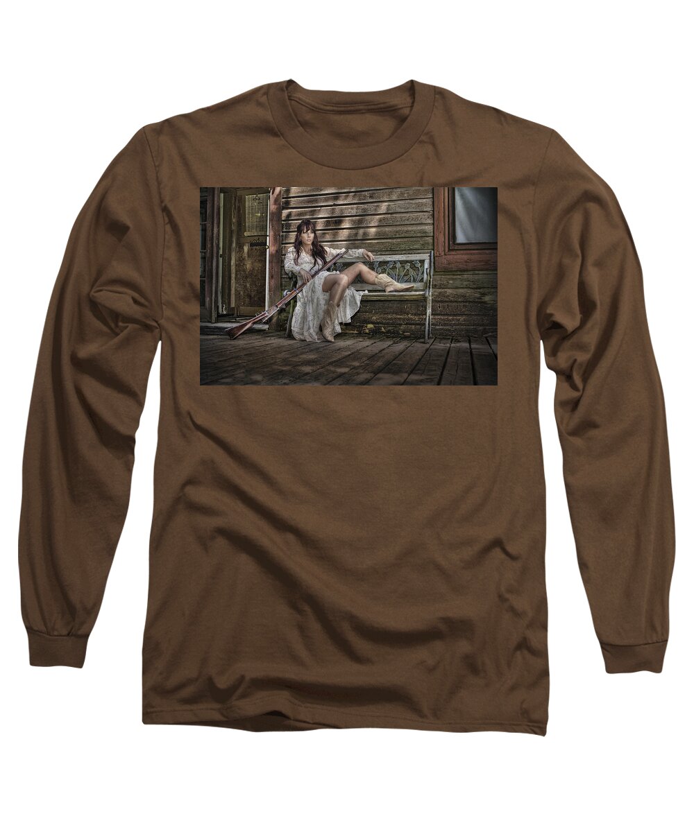 Country Long Sleeve T-Shirt featuring the photograph Waiting by David Naman