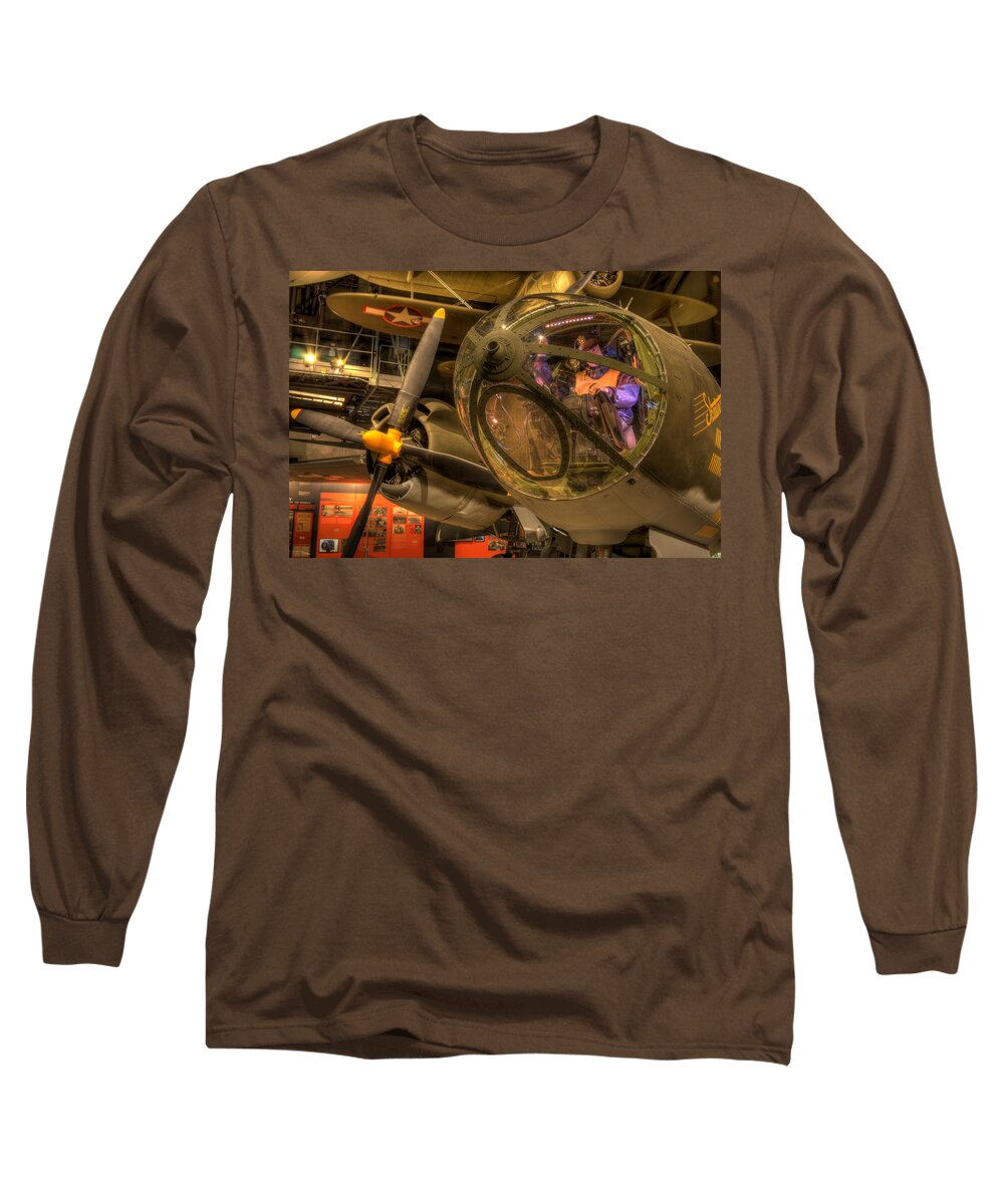 Ww Ii Long Sleeve T-Shirt featuring the photograph World War 2 Bomber by David Dufresne