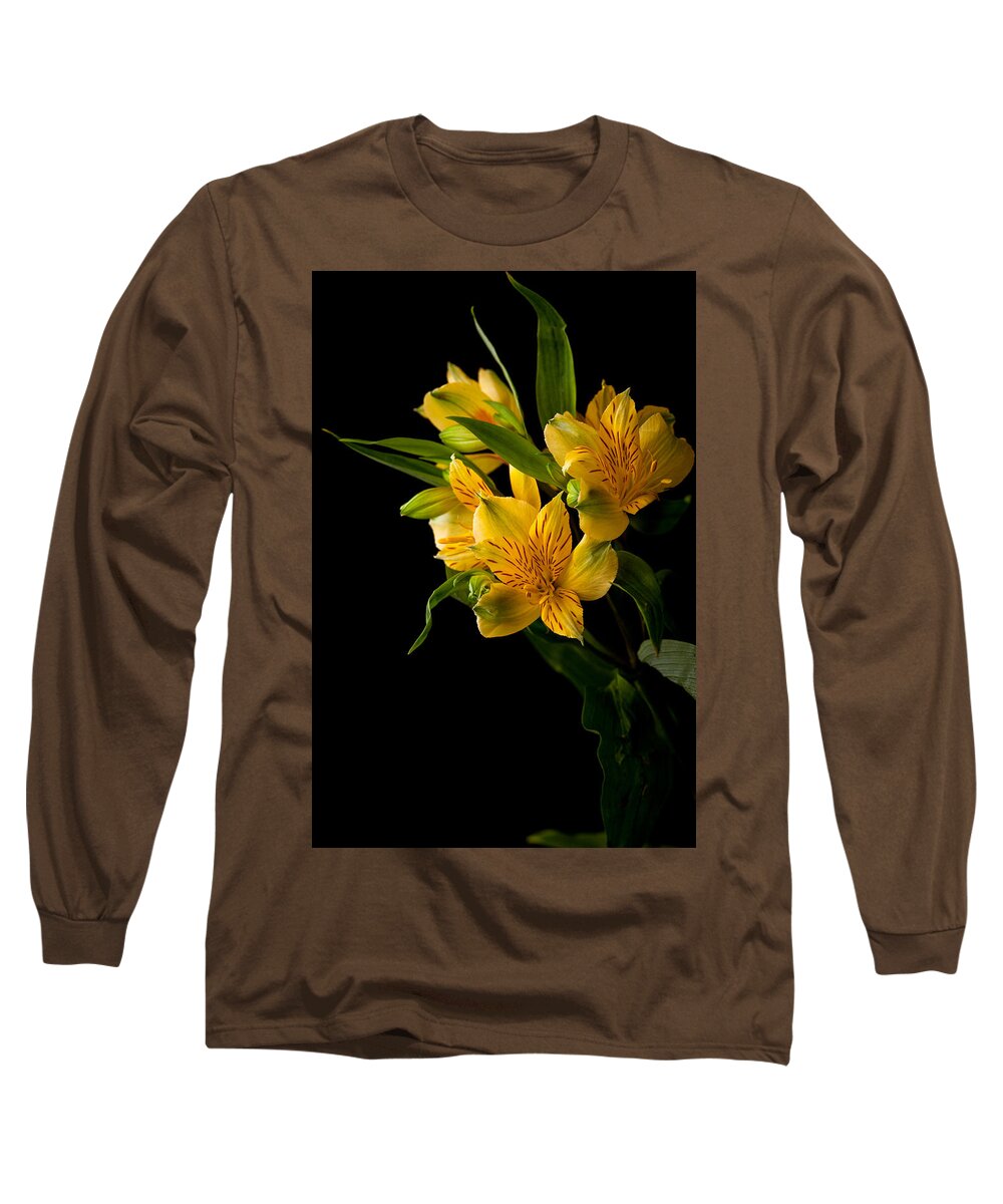 Green Long Sleeve T-Shirt featuring the photograph Yellow Flowers by Sennie Pierson