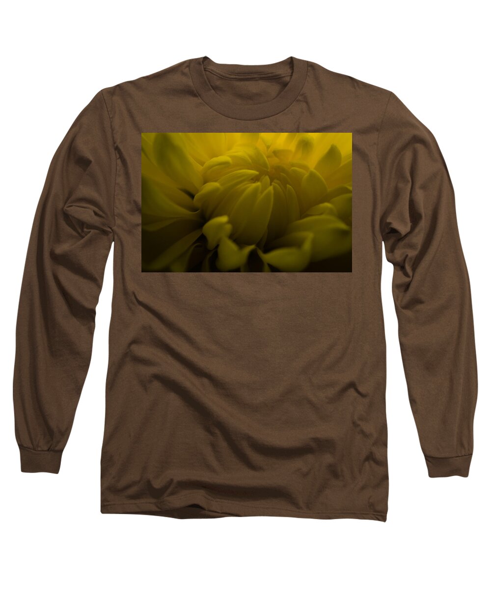 Flower Long Sleeve T-Shirt featuring the photograph Yellow Mum by Jim Shackett