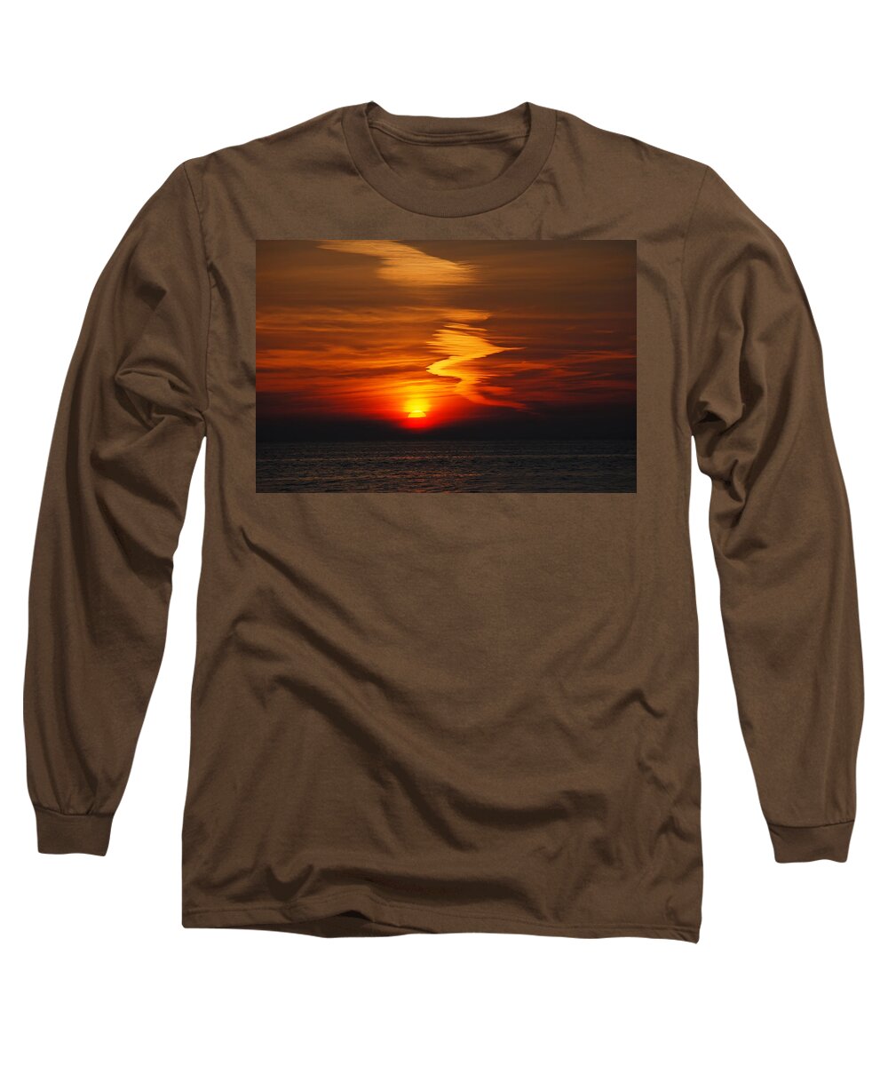 Sunset Long Sleeve T-Shirt featuring the photograph ZigZag Sunset 2 by Aimee L Maher ALM GALLERY