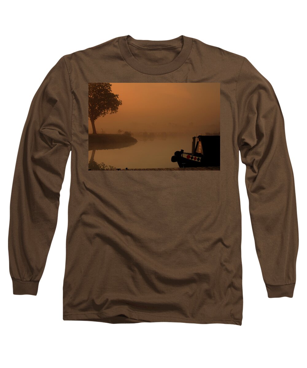 Narrowboat Long Sleeve T-Shirt featuring the photograph A Nice Place by Linsey Williams
