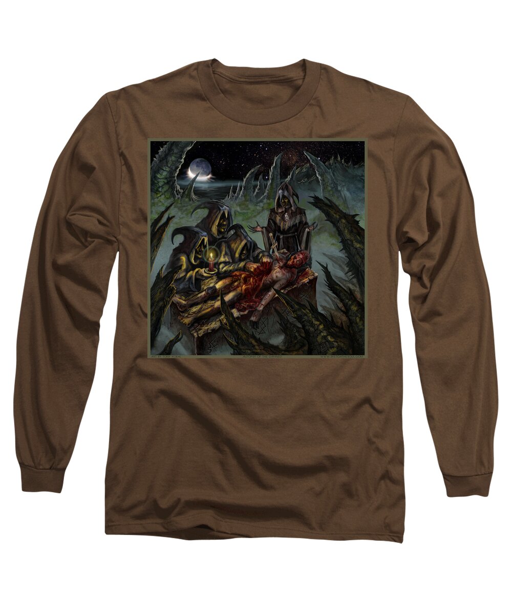 Apostles Of Perversion Long Sleeve T-Shirt featuring the mixed media Autopsy of the Damned by Tony Koehl