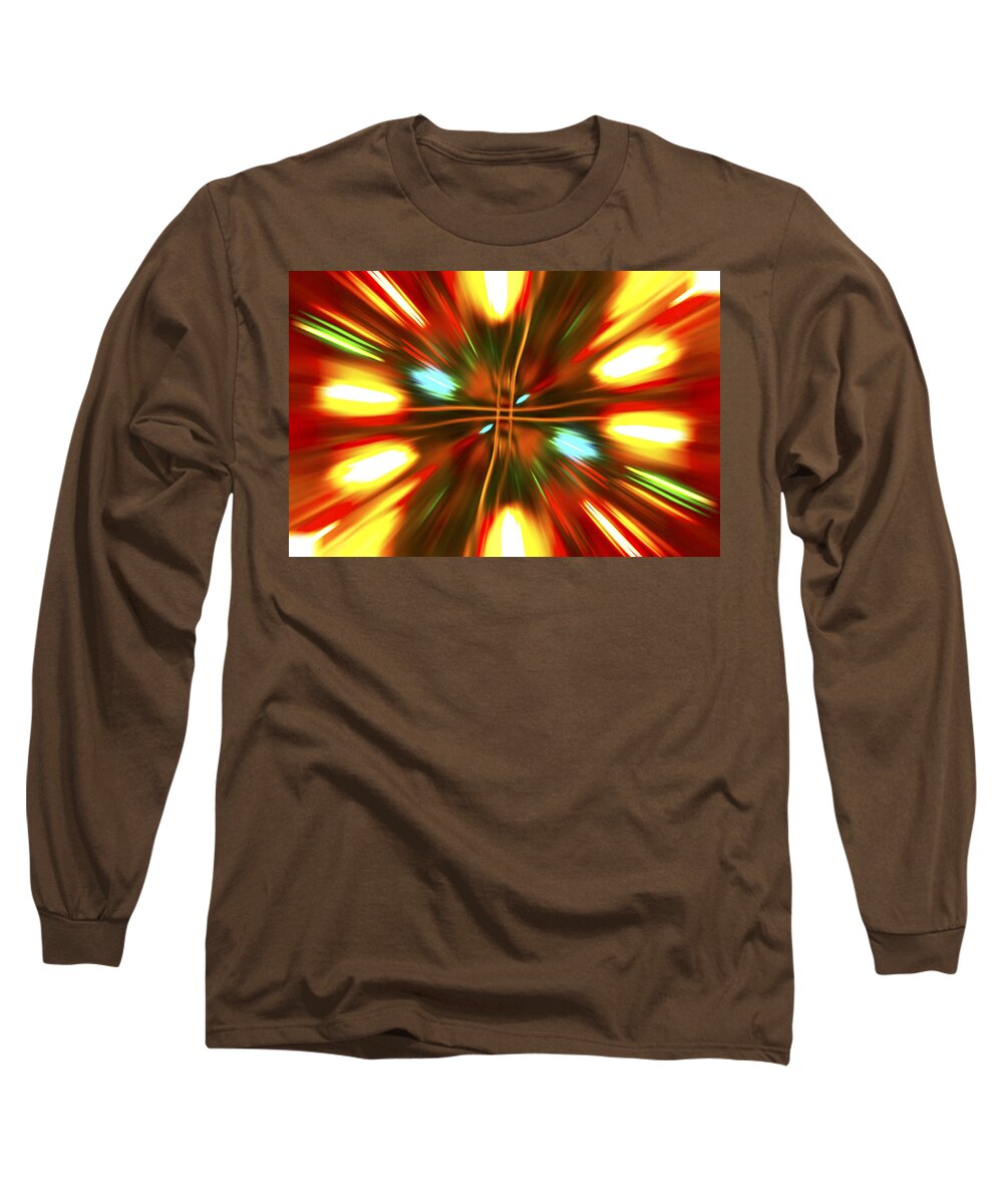 Christmas Lights Long Sleeve T-Shirt featuring the photograph Christmas Light Abstract by Steve Purnell
