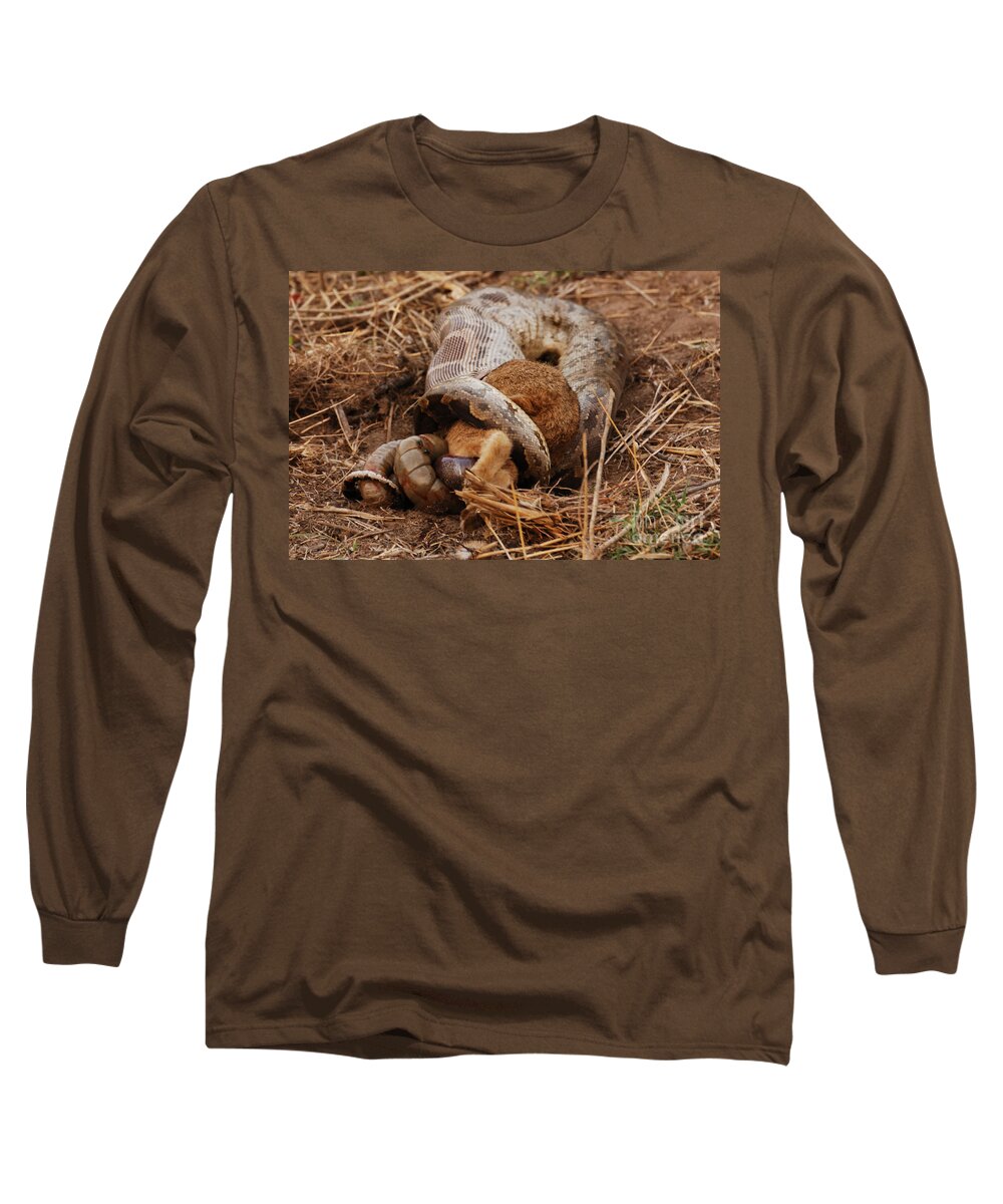 Serpent Long Sleeve T-Shirt featuring the photograph Entrapped by Fotosas Photography