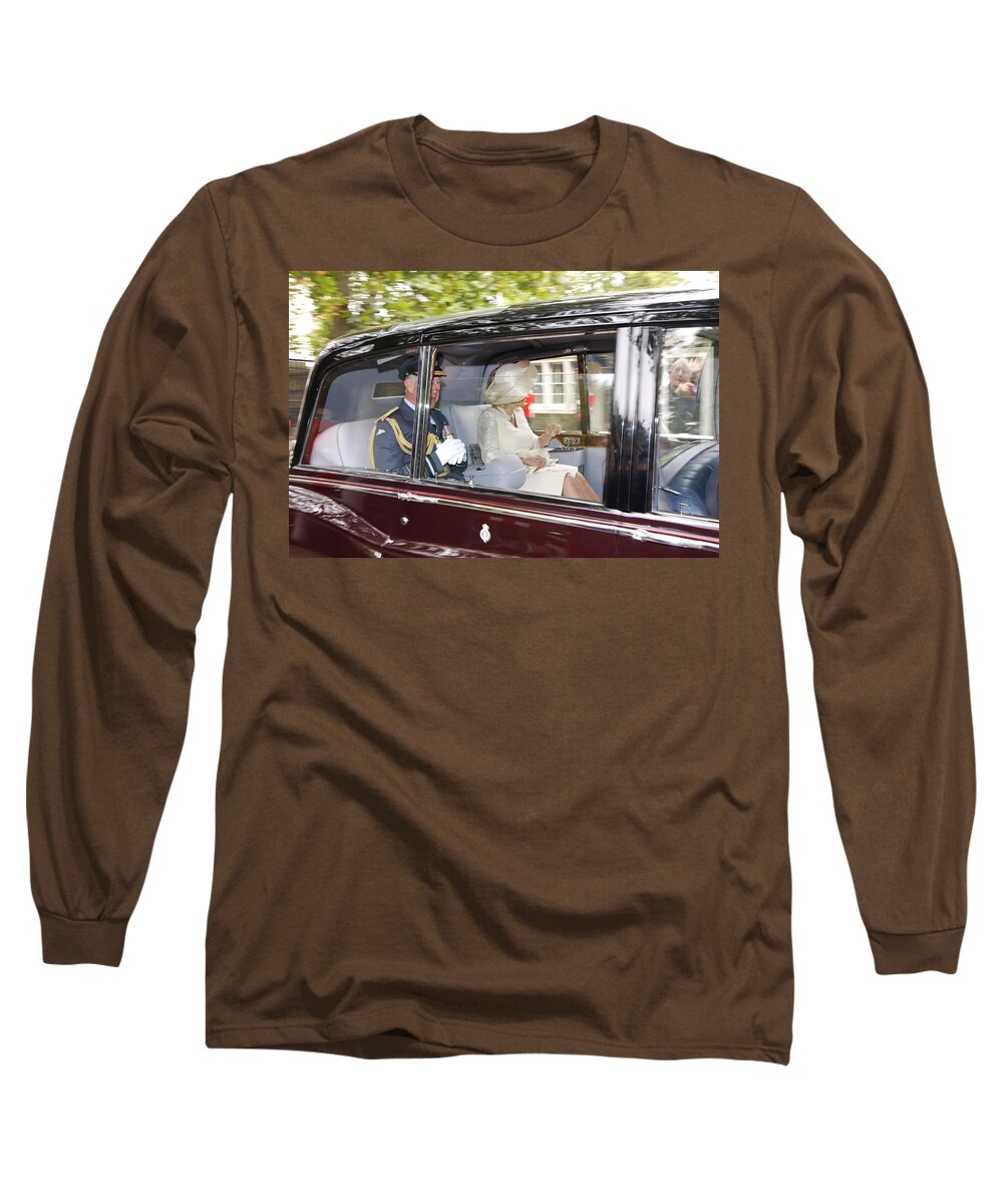 Kg Long Sleeve T-Shirt featuring the photograph HRH Prince Charles and Camilla by KG Thienemann