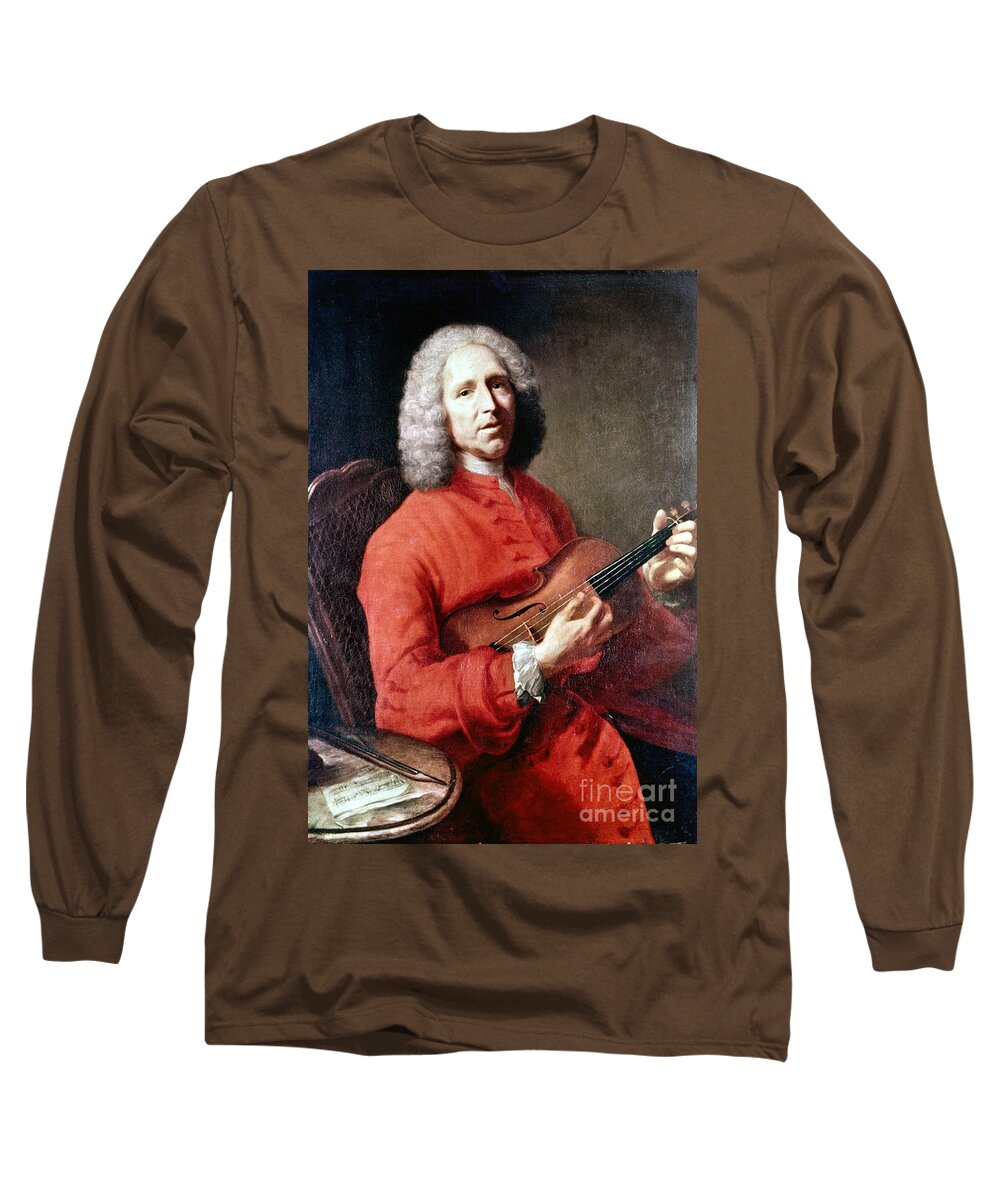 18th Century Long Sleeve T-Shirt featuring the photograph Jean Philippe Rameau by Jean Baptiste Simeon Chardin