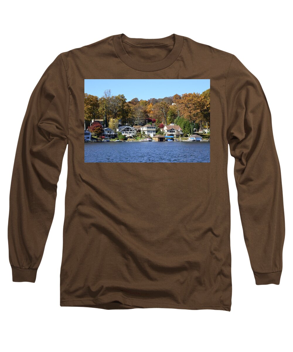 Hopatcong Long Sleeve T-Shirt featuring the photograph Lake Hopatcong Scene 3 by Maureen E Ritter