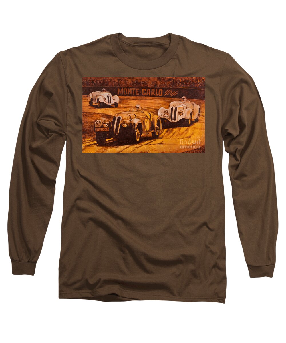 Monte Carlo Long Sleeve T-Shirt featuring the painting Monte-Carlo 1937 by Igor Postash