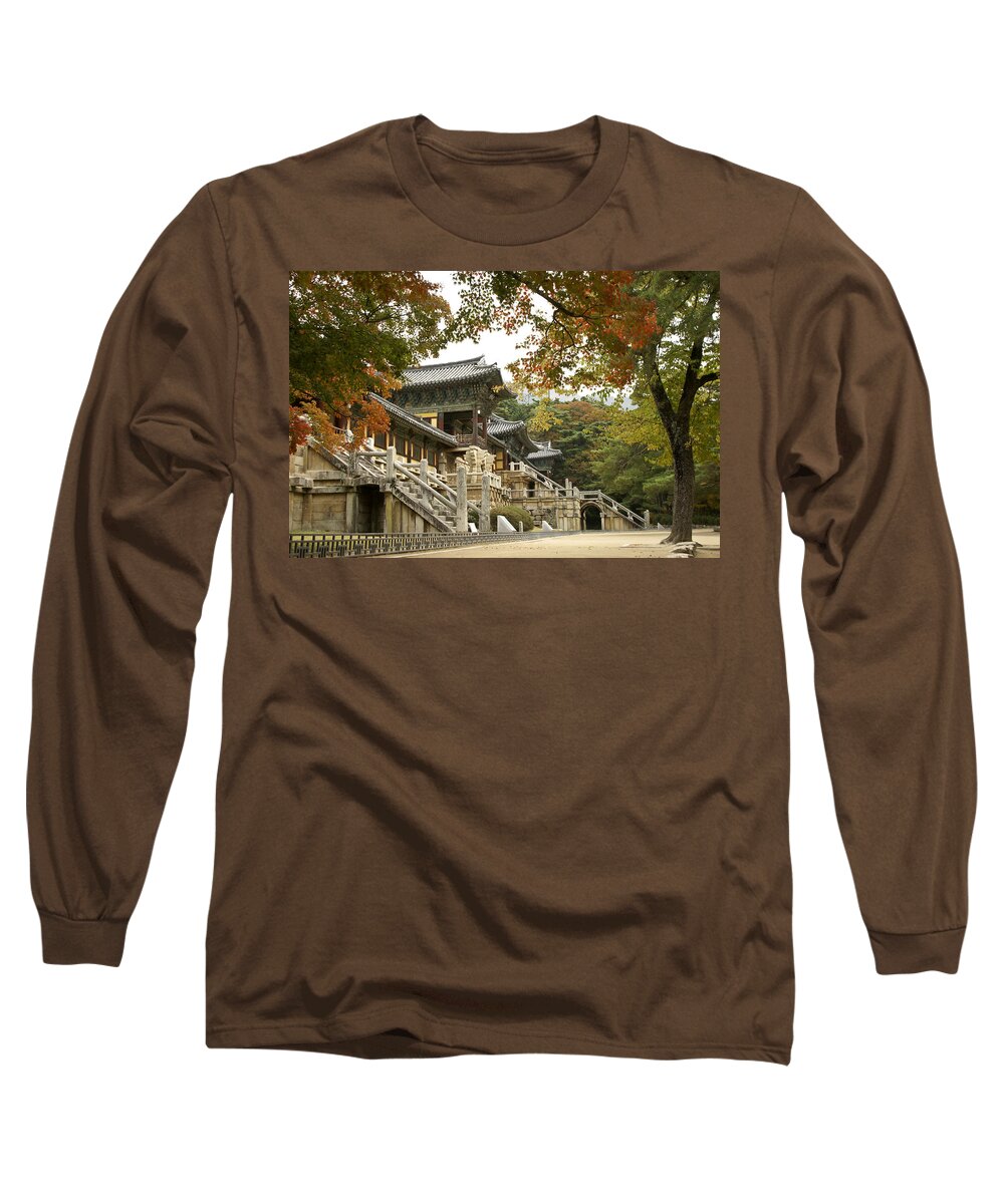 Korea Long Sleeve T-Shirt featuring the photograph Bulguksa Buddhist Temple by Michele Burgess
