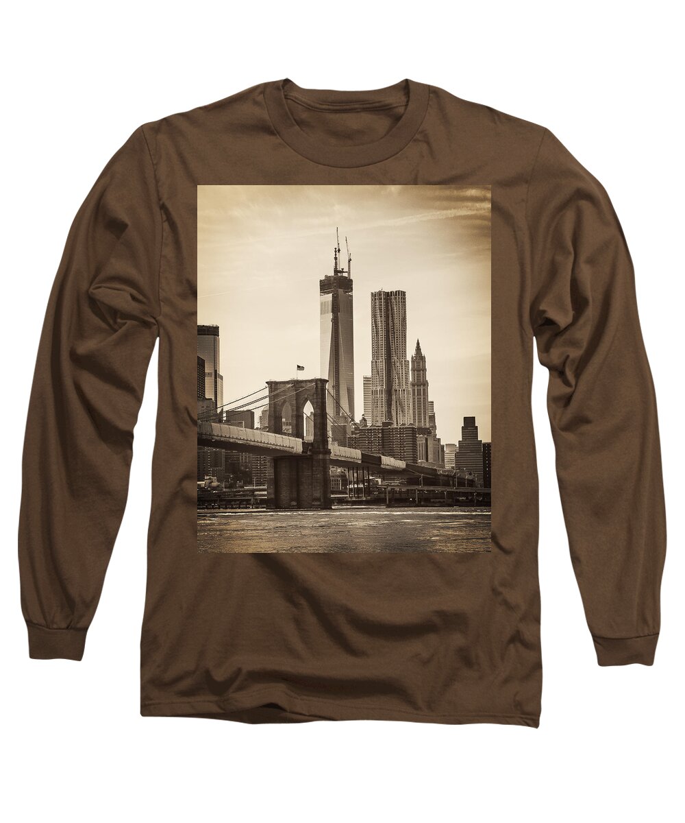 Freedom Tower Long Sleeve T-Shirt featuring the photograph Freedom Tower Rising #1 by Frank Winters