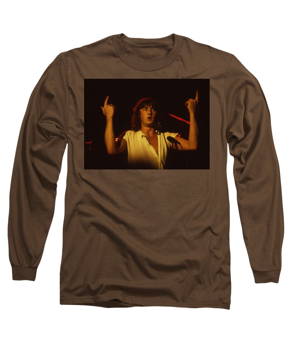 Joe Elliott Long Sleeve T-Shirt featuring the photograph Joe Elliott of Def Leppard #1 by Rich Fuscia