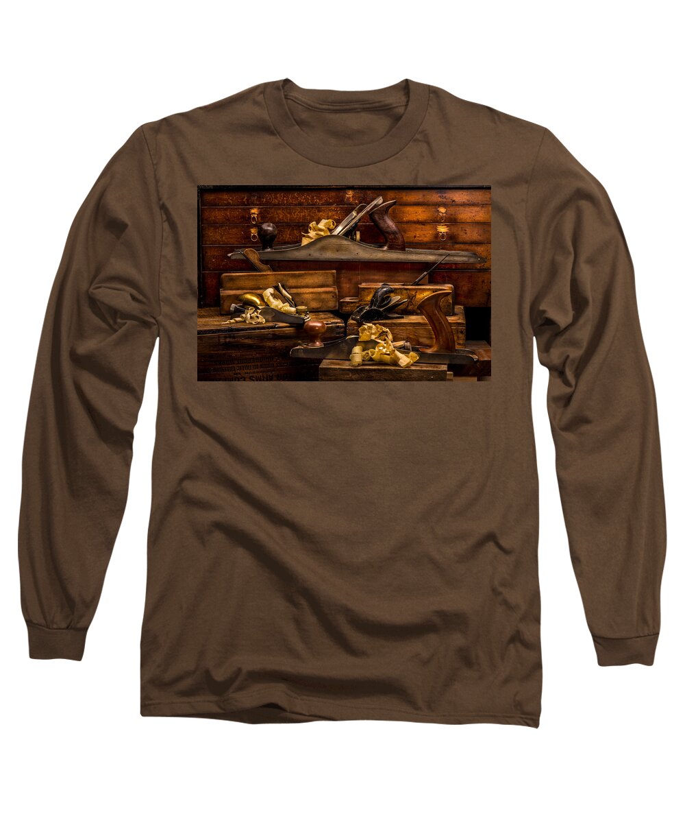 Vintage Long Sleeve T-Shirt featuring the photograph 100 Years Of Hand Planes by Paul Freidlund