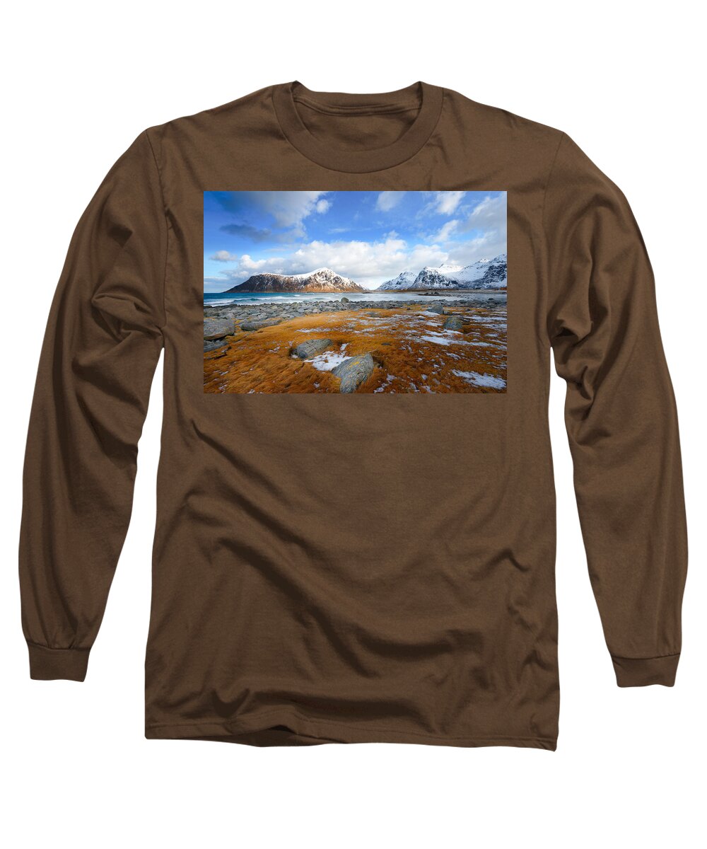 Lofoten Long Sleeve T-Shirt featuring the photograph 32 Blues by Philippe Sainte-Laudy