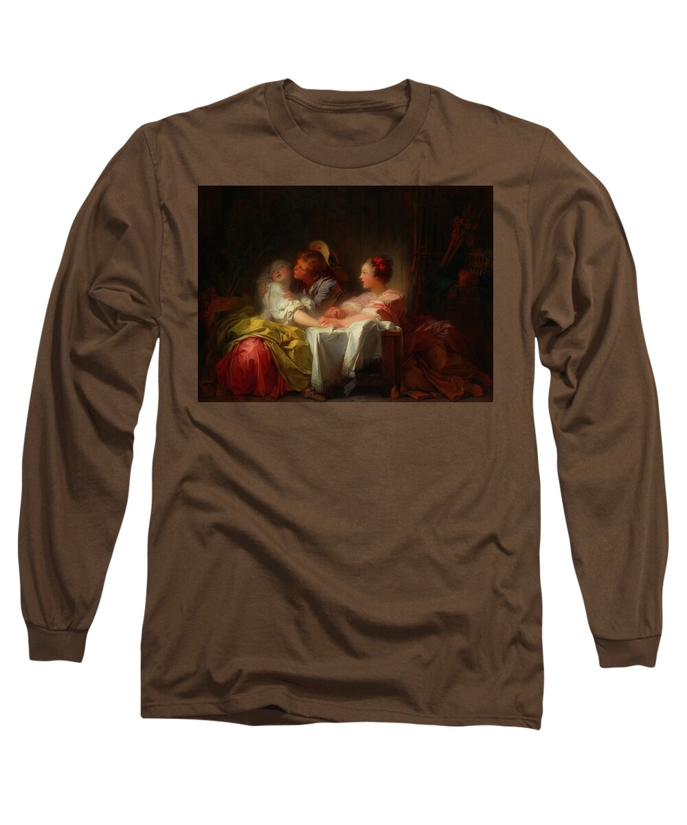 Painting Long Sleeve T-Shirt featuring the painting The Stolen Kiss #6 by Mountain Dreams