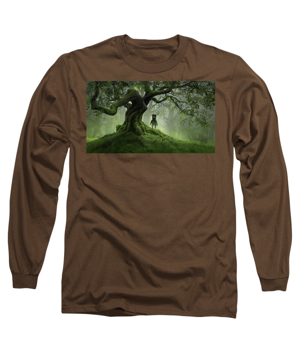 Creature Long Sleeve T-Shirt featuring the digital art Creature #75 by Super Lovely