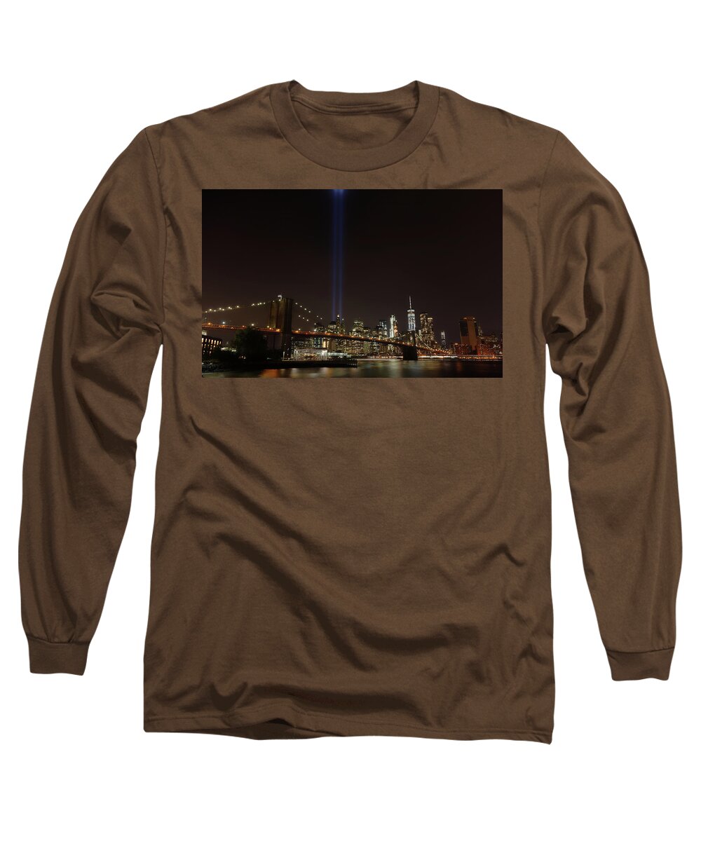 New York Skyline Long Sleeve T-Shirt featuring the photograph New York Skyline 9/11 Memorial #9 by Doolittle Photography and Art