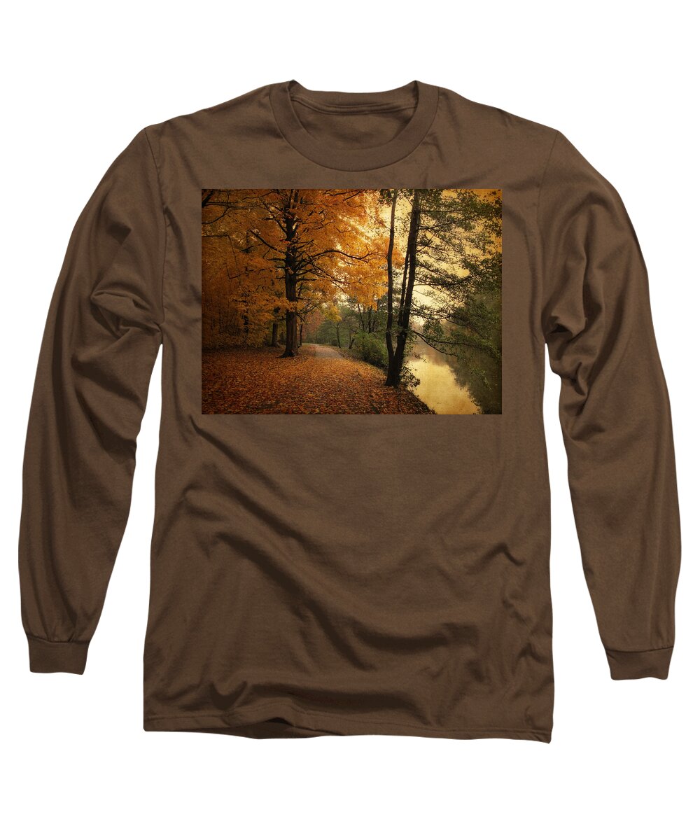 Landscape Long Sleeve T-Shirt featuring the photograph A Leafy Path by Jessica Jenney