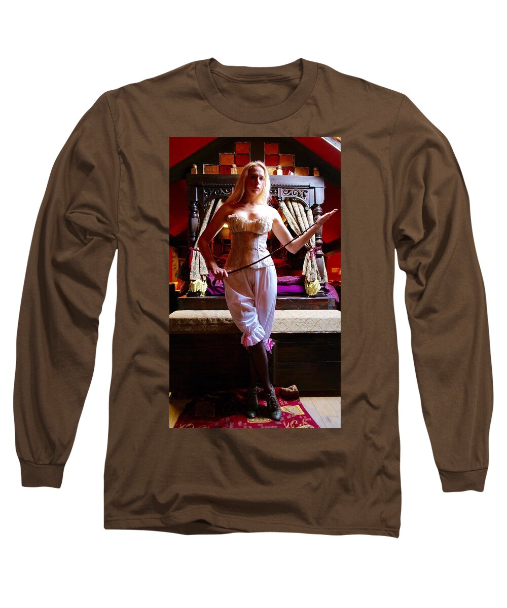 Woman Long Sleeve T-Shirt featuring the photograph A Victorian Domme by Asa Jones