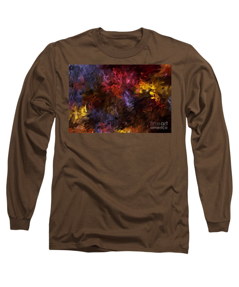 Abstract Long Sleeve T-Shirt featuring the digital art Abstract 5-23-09 by David Lane