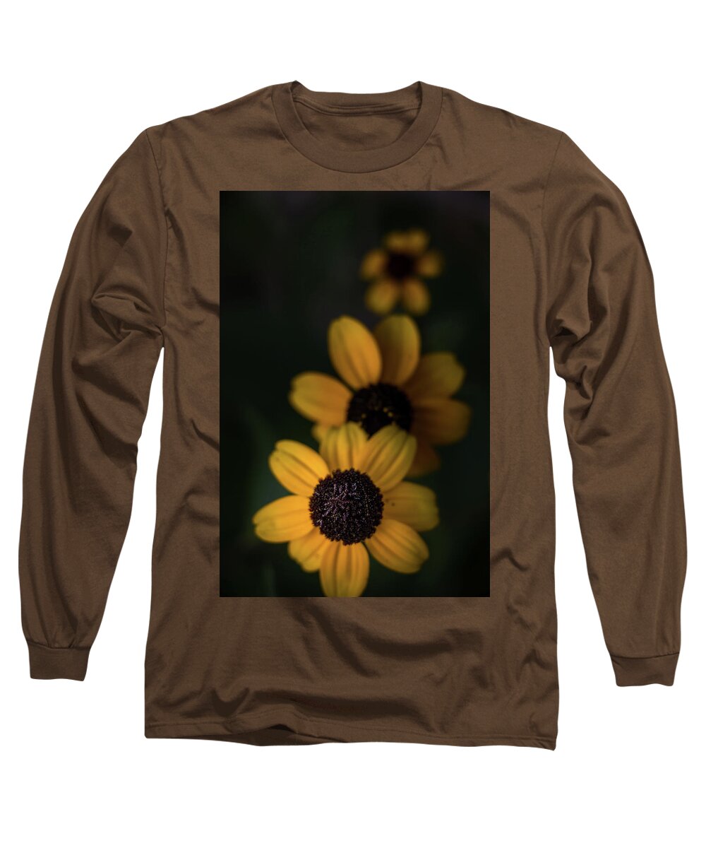 Background Long Sleeve T-Shirt featuring the photograph All In A Row by Peter Scott