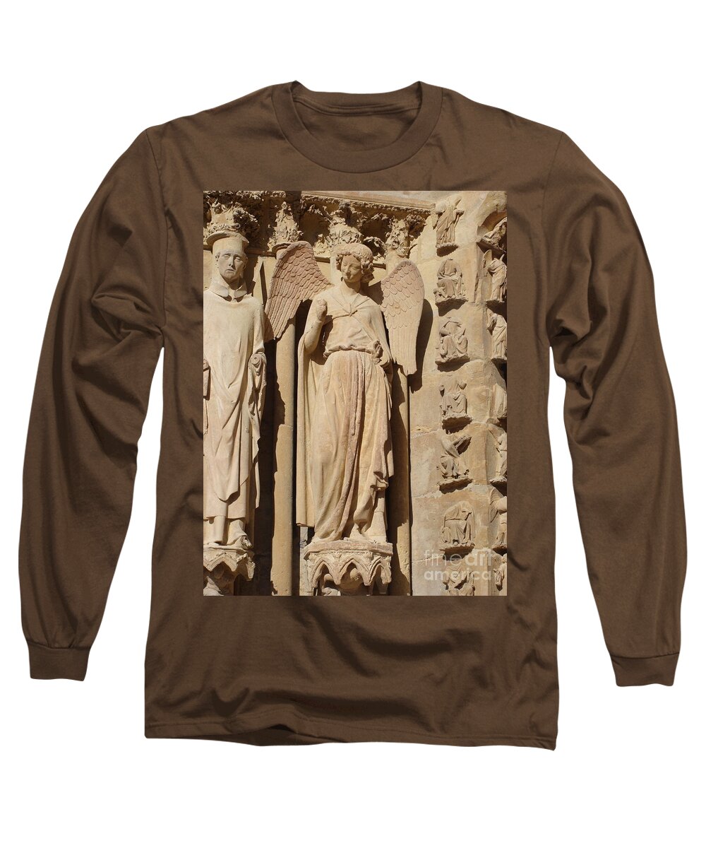 Reims Long Sleeve T-Shirt featuring the photograph Angel in Reims by Tiziana Maniezzo