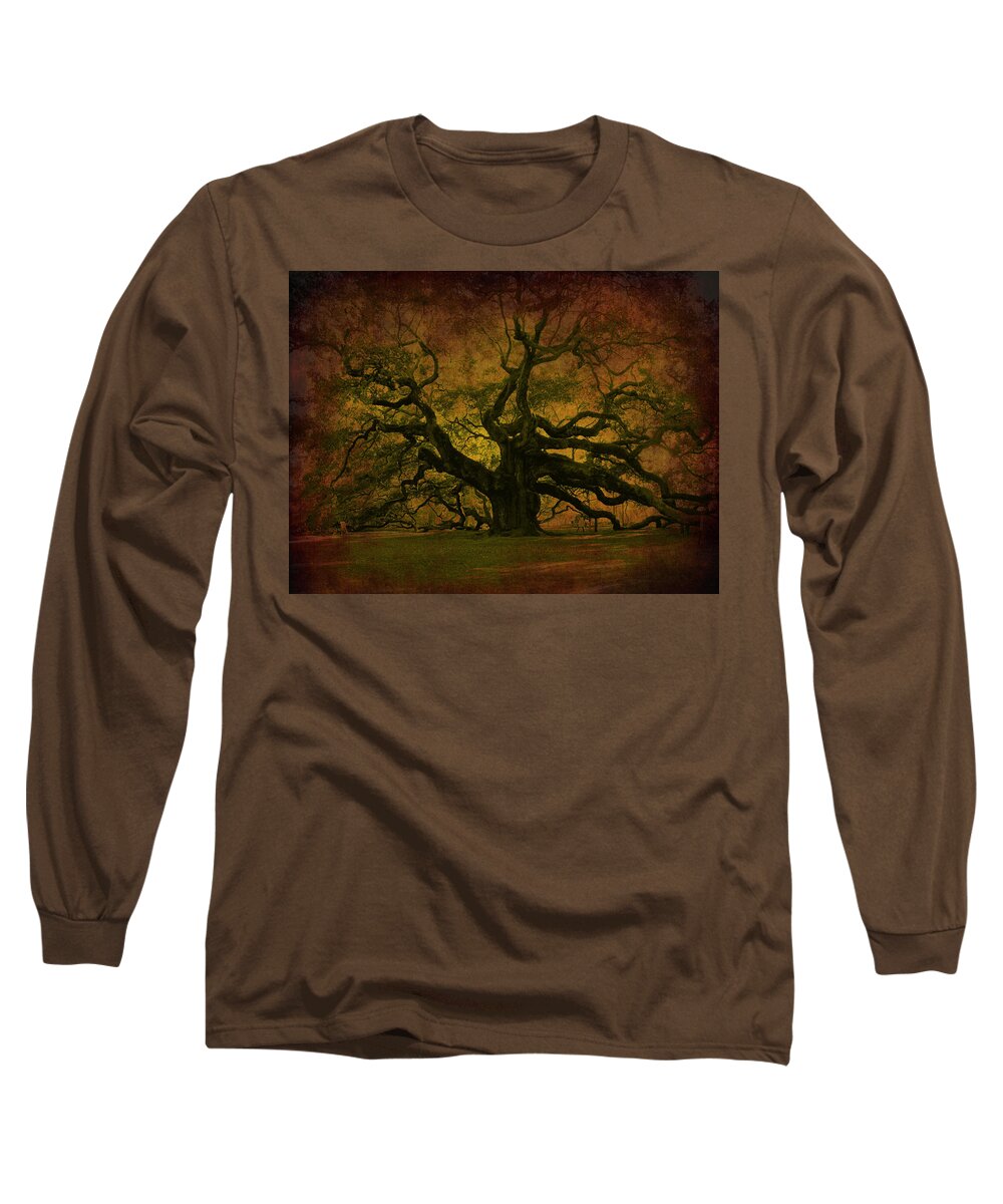 Angel Oak Long Sleeve T-Shirt featuring the photograph Angel Oak 3 Charleston by Susanne Van Hulst