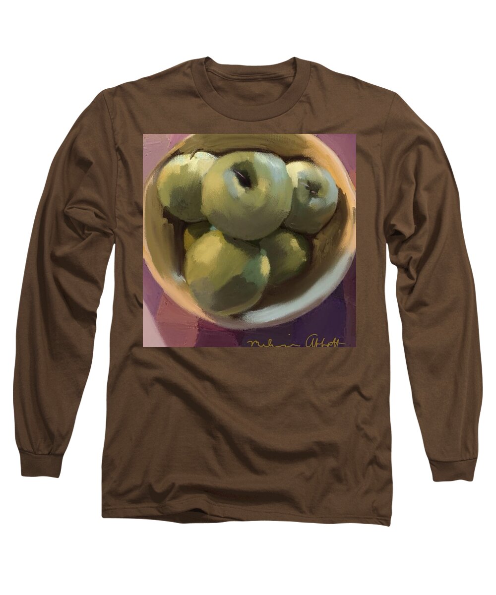 Melissaabbottdesigns Long Sleeve T-Shirt featuring the photograph Apples #melissaabbottdesigns by Melissa Abbott