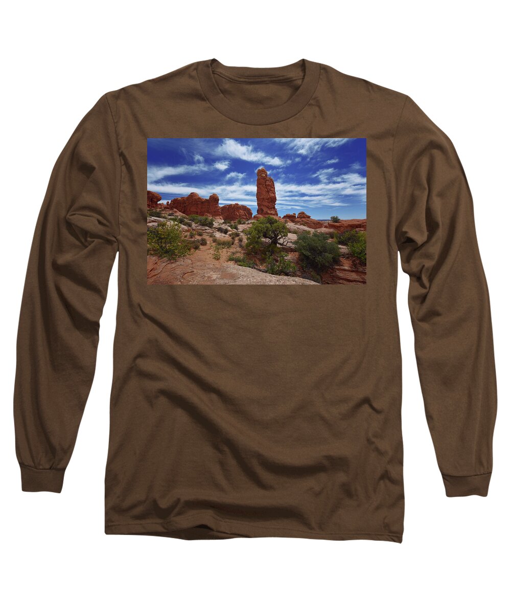 Arches Long Sleeve T-Shirt featuring the photograph Arches Scene 4 by Renee Hardison
