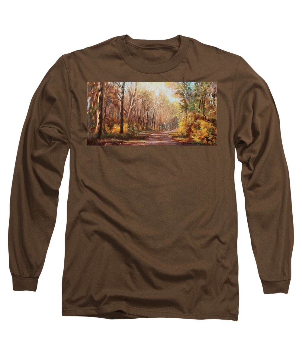 Bonnie Mason Long Sleeve T-Shirt featuring the painting Autumn Colors by Bonnie Mason
