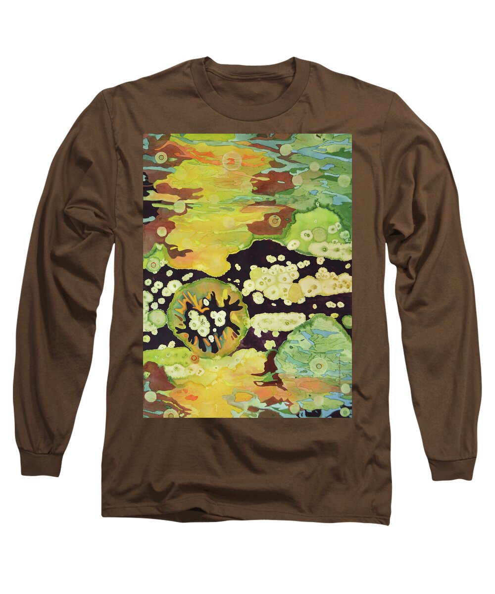 Abstract Long Sleeve T-Shirt featuring the painting Awakening by Lynda Hoffman-Snodgrass