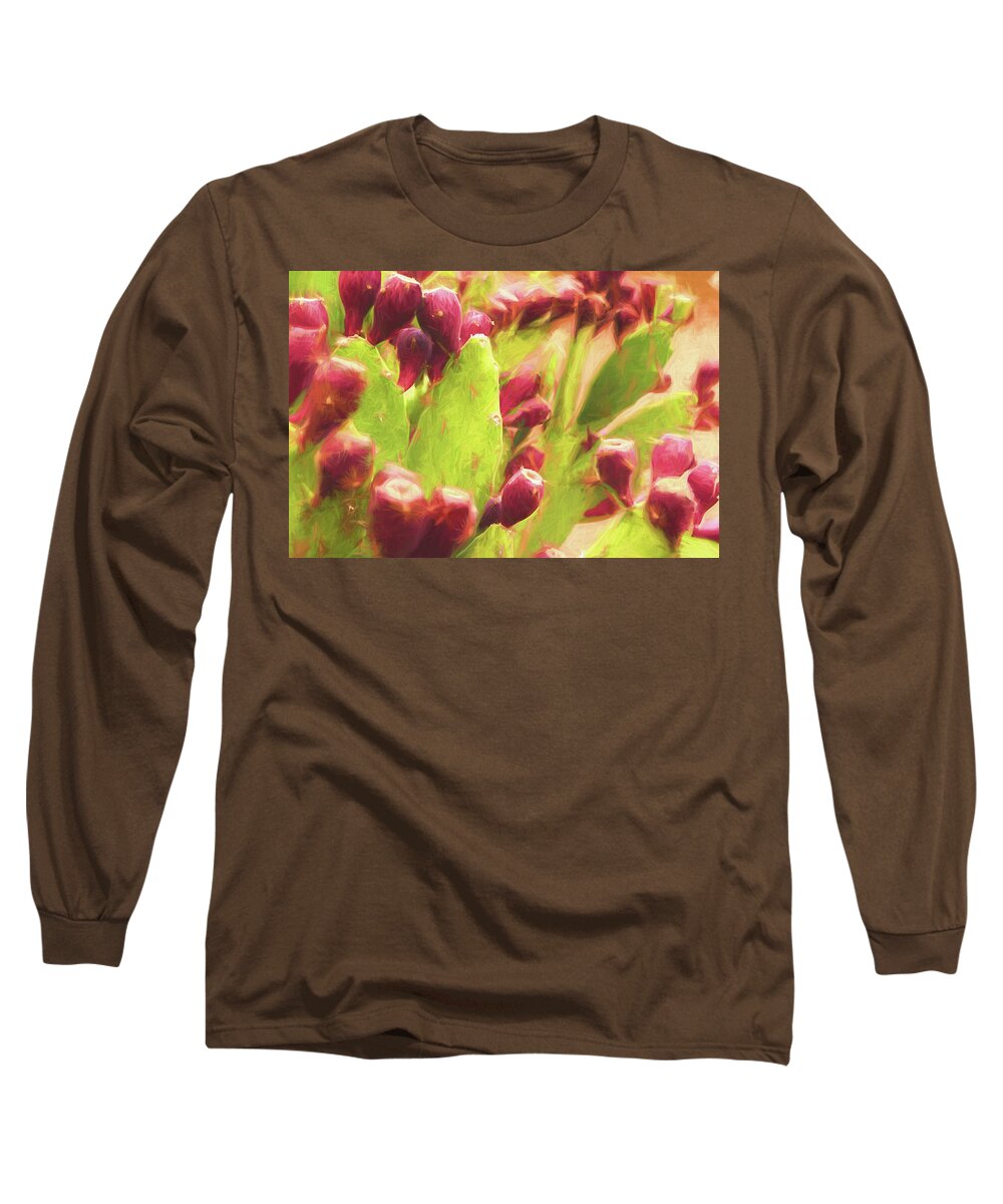 Cactus Painting Long Sleeve T-Shirt featuring the photograph Babies by Scott Campbell