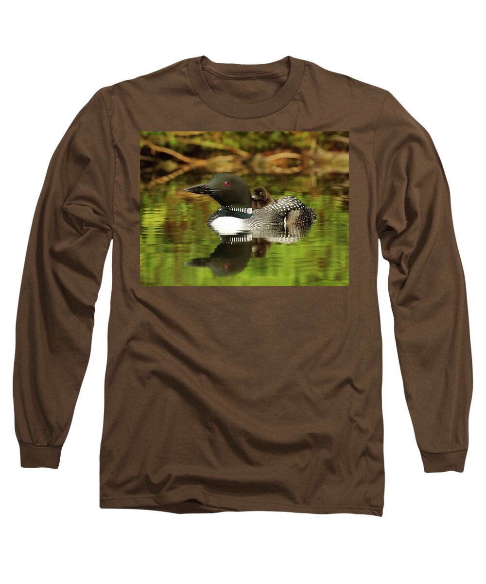 Loons Long Sleeve T-Shirt featuring the photograph Backseat Driver by Duane Cross