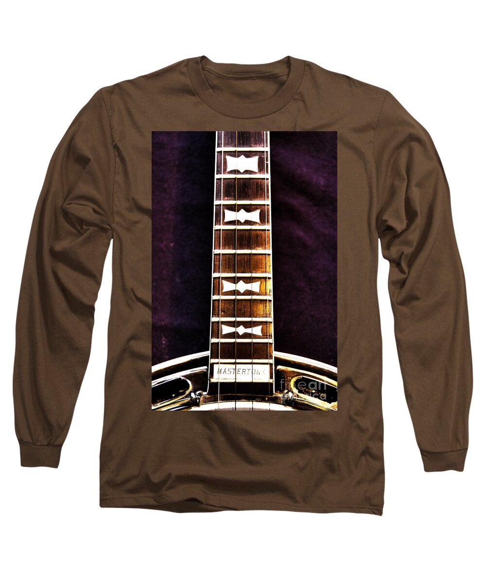 Gibson Long Sleeve T-Shirt featuring the photograph Gibson banjo Neck by Micah May