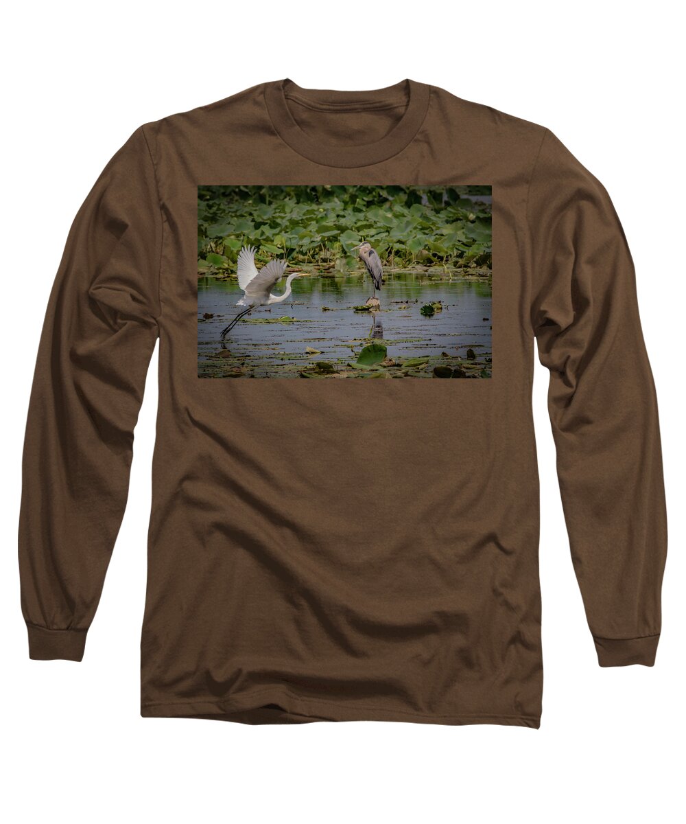 Bird Watching Long Sleeve T-Shirt featuring the photograph Bird Watching by Ray Congrove