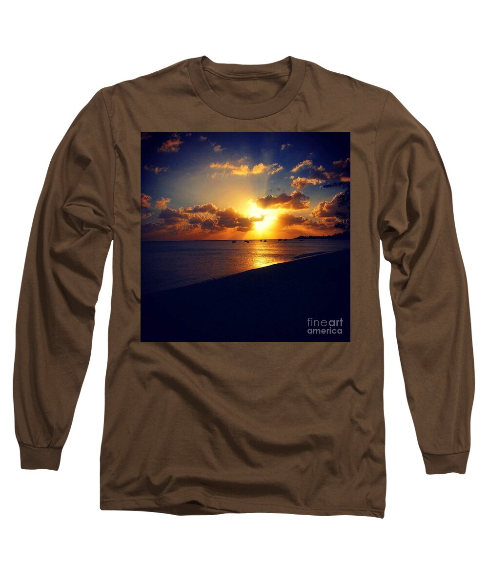 Water Long Sleeve T-Shirt featuring the photograph Boggy Sand Sunset 4 by Jerome Wilson