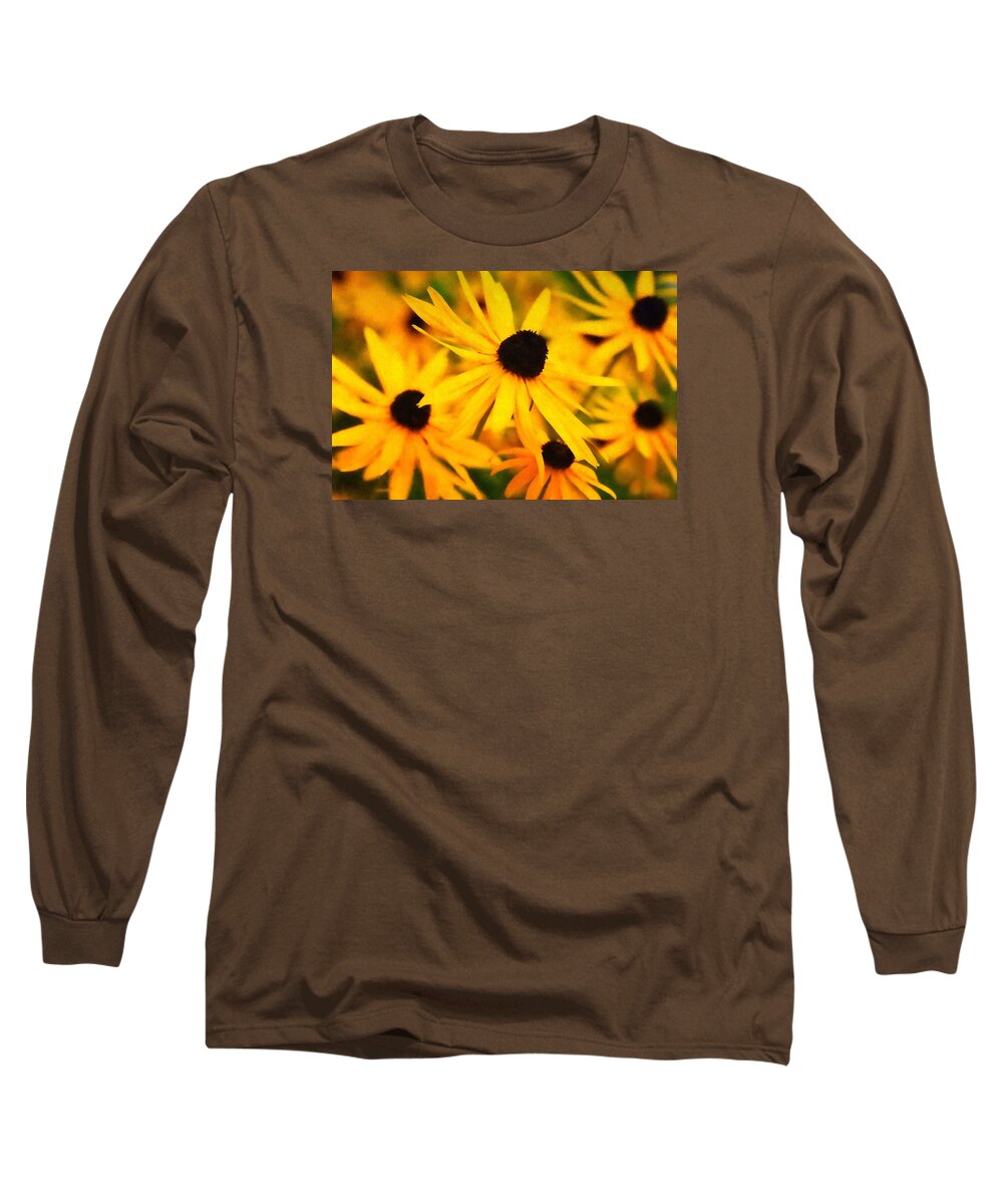 Flower Long Sleeve T-Shirt featuring the photograph Brown-Eyed Girl by Andrea Kollo