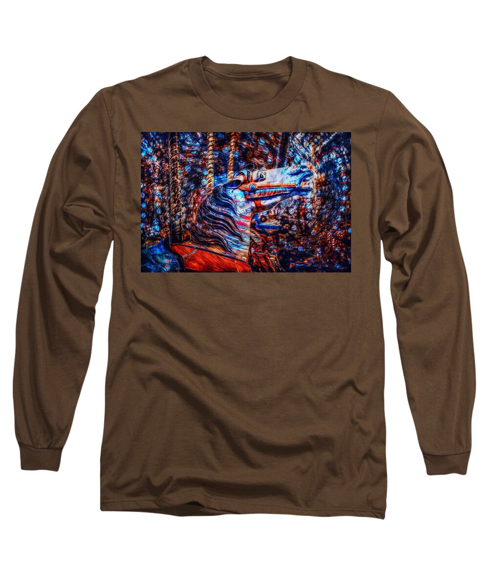 Rides Long Sleeve T-Shirt featuring the photograph Carousel Dream by Michael Arend