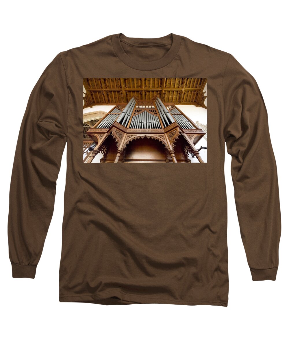 Castle Ashby Long Sleeve T-Shirt featuring the photograph Castle Ashby Pipe Organ by Jenny Setchell