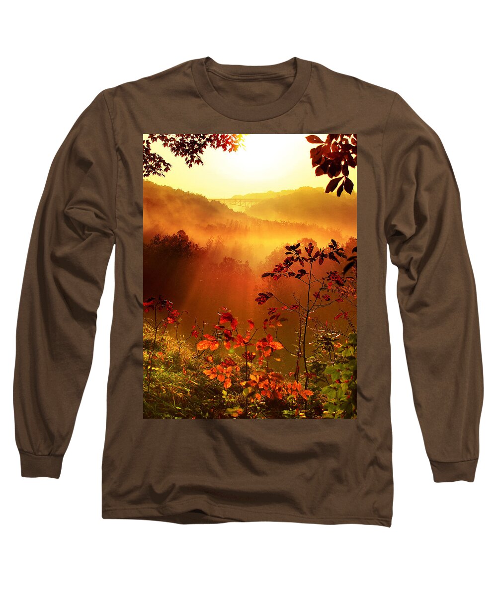 Sunrise Long Sleeve T-Shirt featuring the photograph Cathedral of Light - Special Crop by Rob Blair