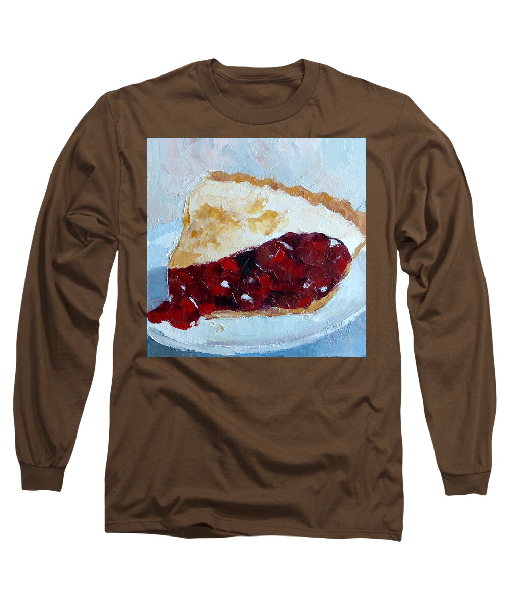 Oil Painting Long Sleeve T-Shirt featuring the painting Cherry Pi by Susan Woodward